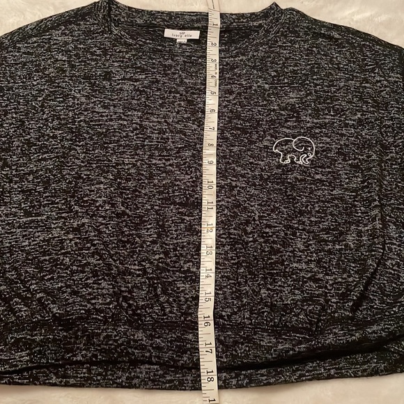 Ivory Ella Dark Gray Cropped Sweater size S - Picture 9 of 9